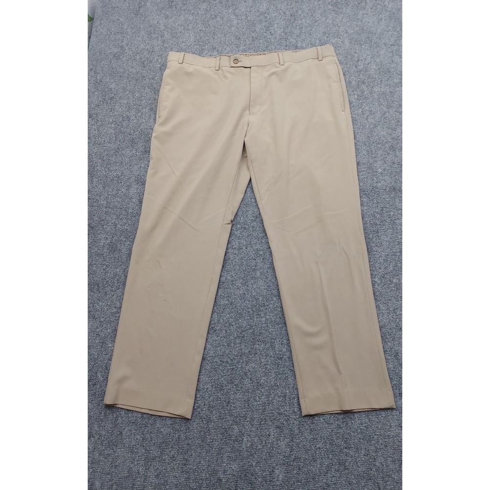 LRL‎ Ralph Lauren Pants Mens 40x30 Beige Dress Flat Front Straight Business